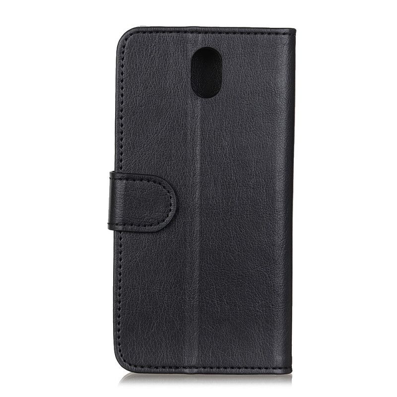 Flip Cover Xiaomi Redmi 8A Sort Mobilcover Enkel Lædereffekt