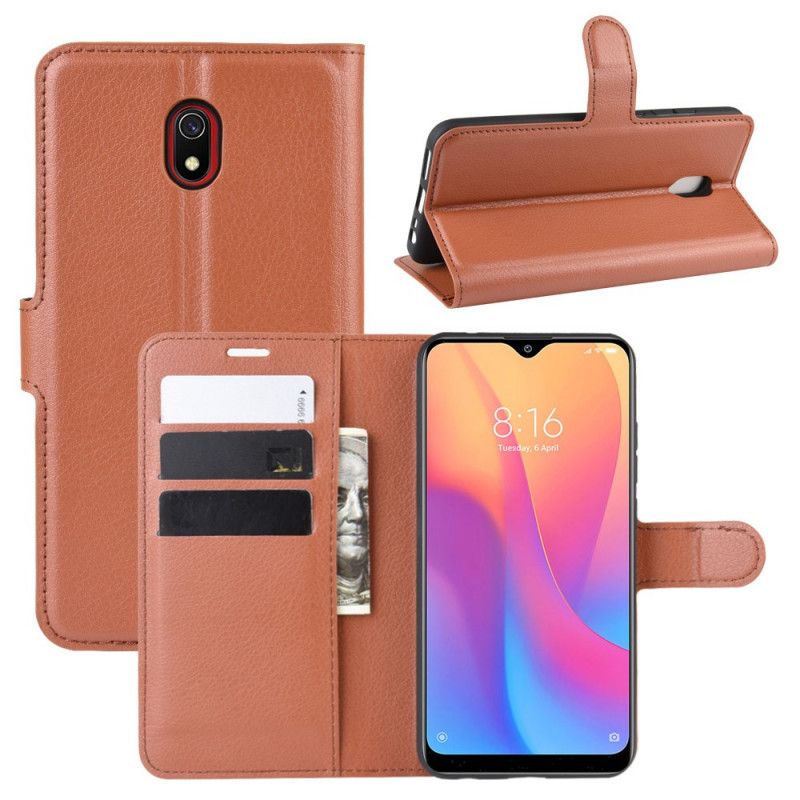 Flip Cover Xiaomi Redmi 8A Sort Mobilcover Klassisk Kunstlæder