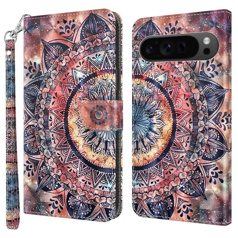 Flip Cover Google Pixel 9 Pro Xl Farve Mandala Med Rem