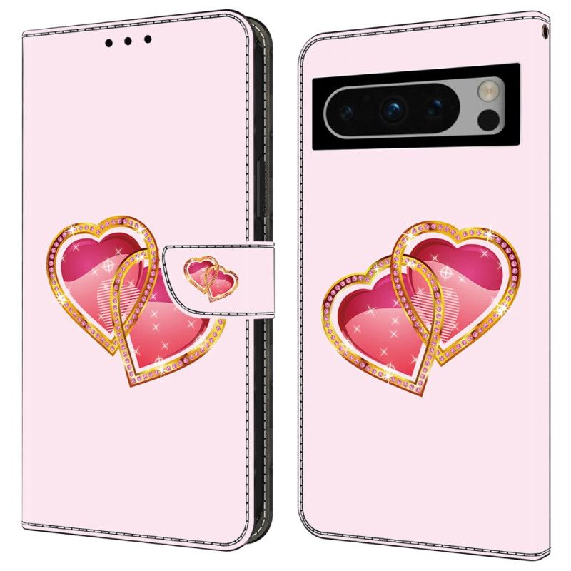 Flip Cover Google Pixel 9 Pro Xl Hjerter