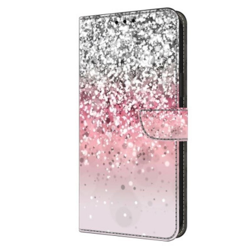 Læder Cover Google Pixel 9 Pro Xl Telefon Etui Gradient Glitter