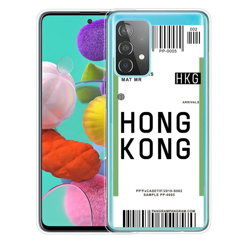 Cover for Samsung Galaxy A72 4G / A72 5G Boardingkort Til Hong Kong