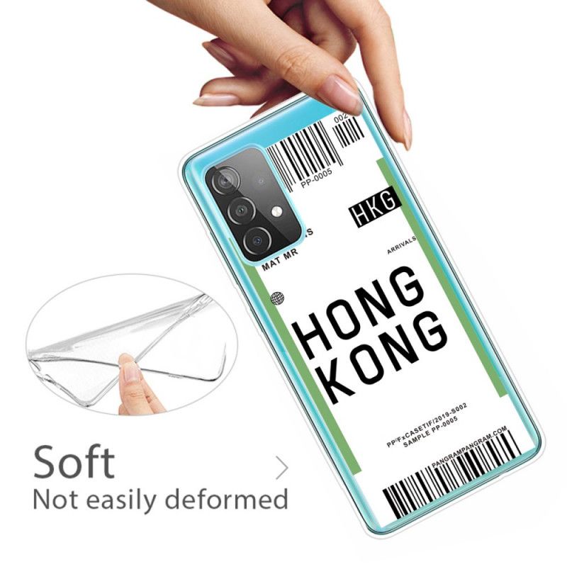 Cover for Samsung Galaxy A72 4G / A72 5G Boardingkort Til Hong Kong