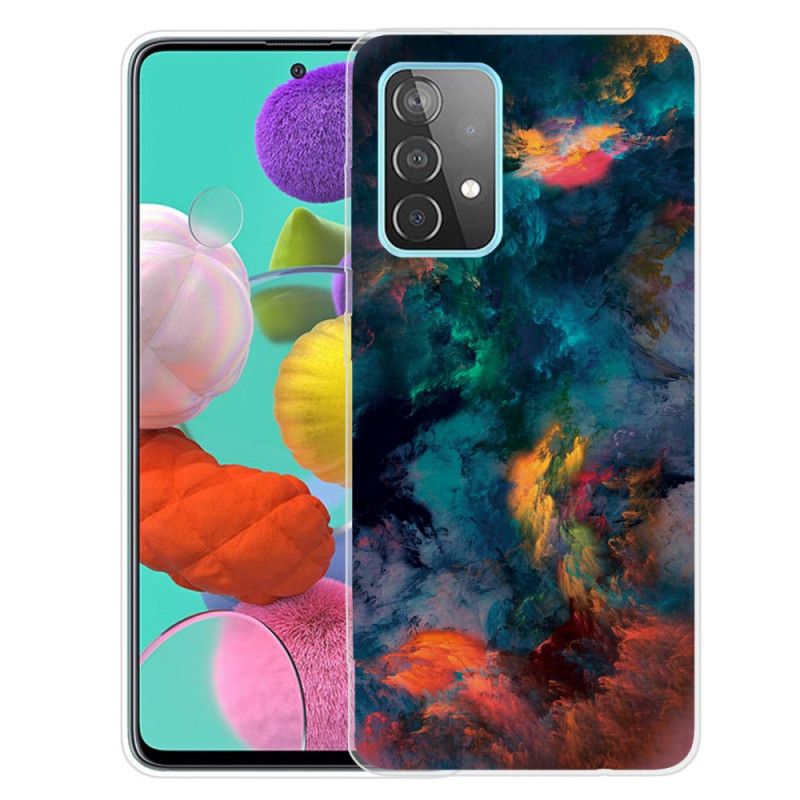 Cover for Samsung Galaxy A72 4G / A72 5G Farvede Skyer