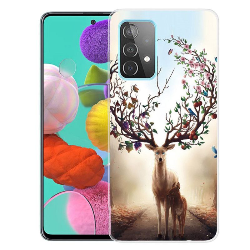 Cover for Samsung Galaxy A72 4G / A72 5G Fleksibel Hjorte