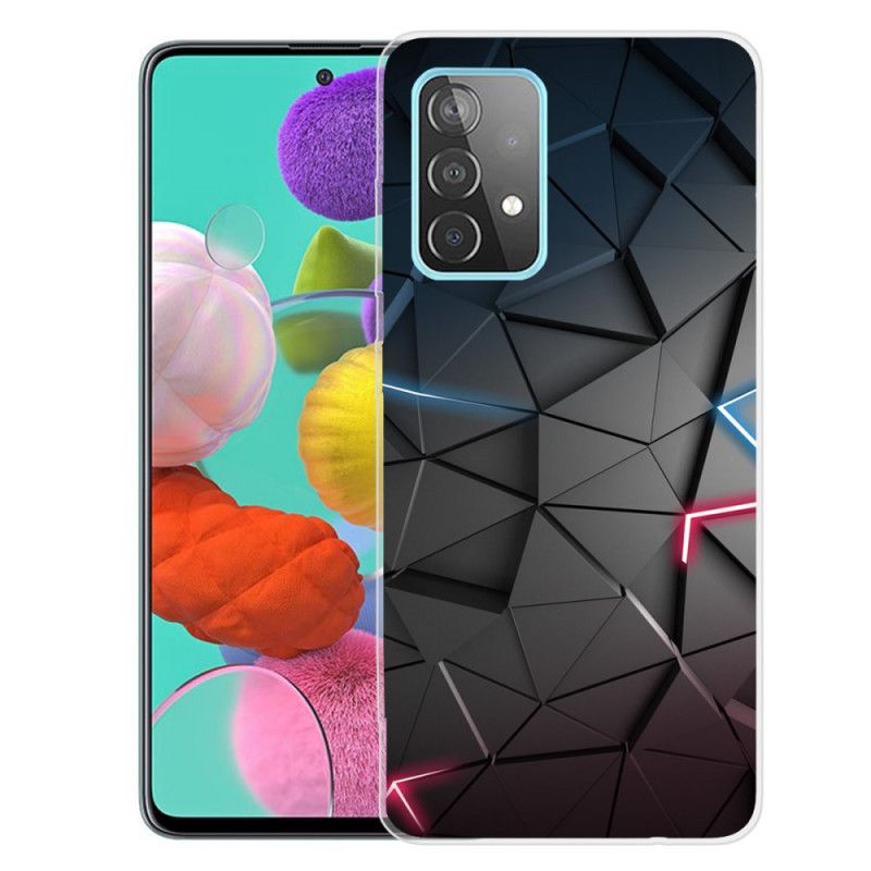 Cover for Samsung Galaxy A72 4G / A72 5G Grå Fleksibel Geometri