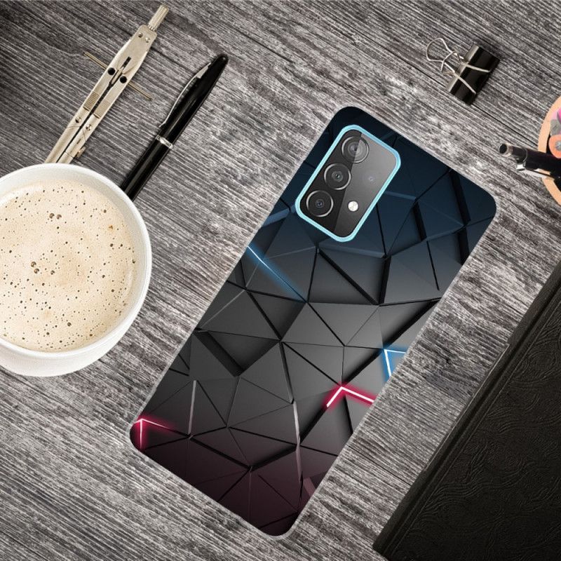 Cover for Samsung Galaxy A72 4G / A72 5G Grå Fleksibel Geometri