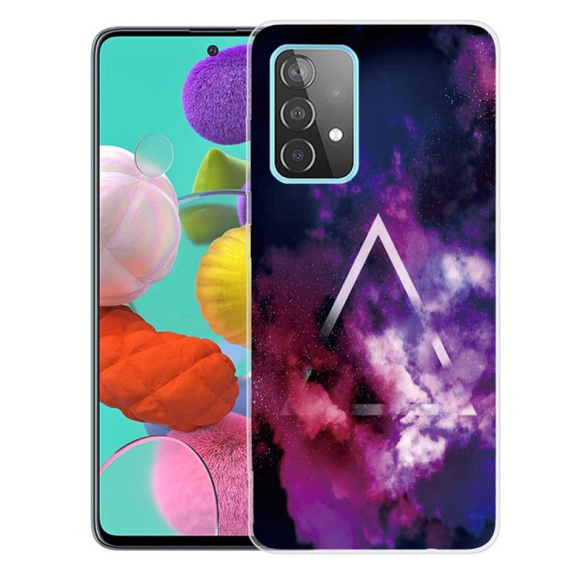 Cover for Samsung Galaxy A72 4G / A72 5G Grå Fleksibel Geometri