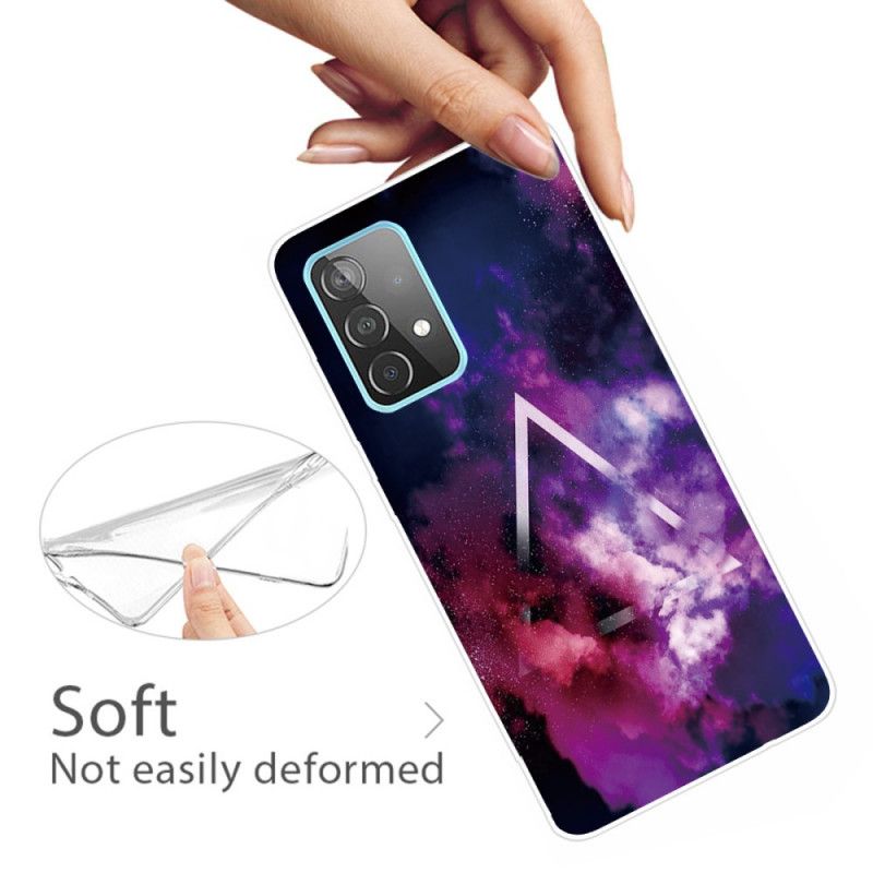 Cover for Samsung Galaxy A72 4G / A72 5G Grå Fleksibel Geometri