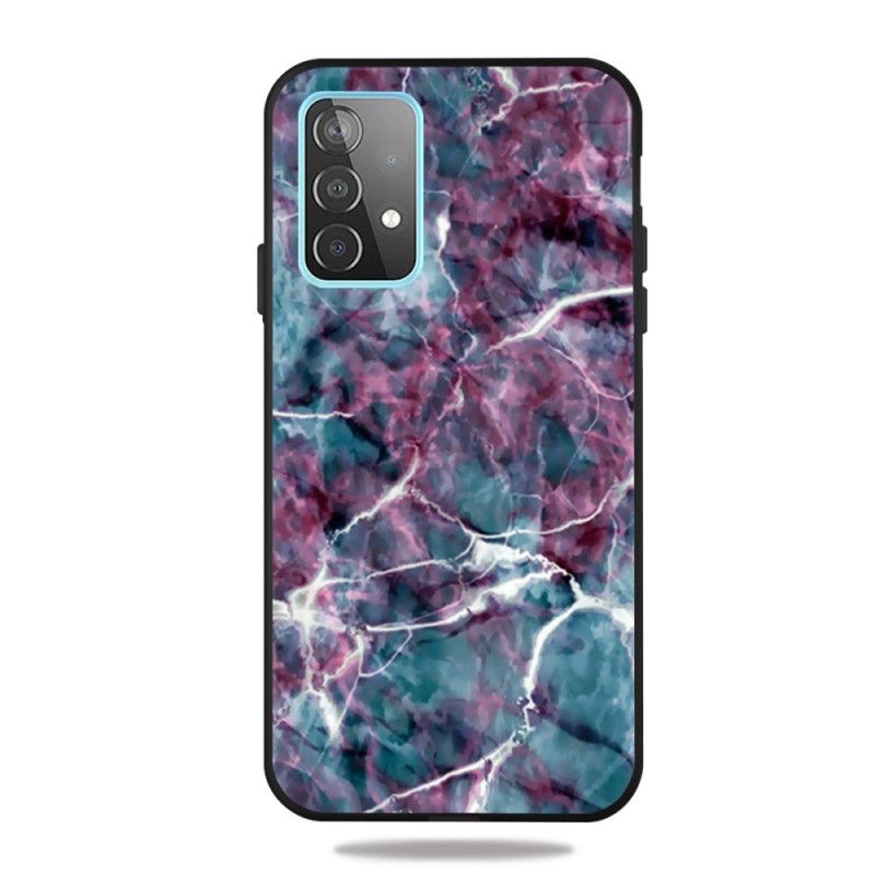 Cover for Samsung Galaxy A72 4G / A72 5G Lilla Marmor