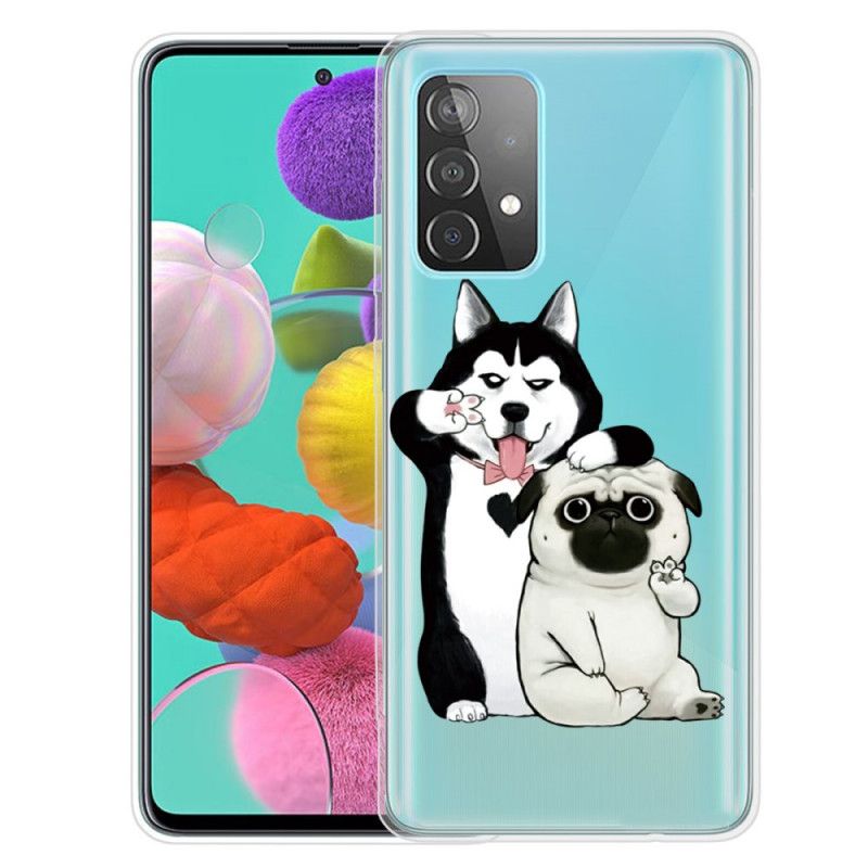 Cover for Samsung Galaxy A72 4G / A72 5G Sjove Hunde