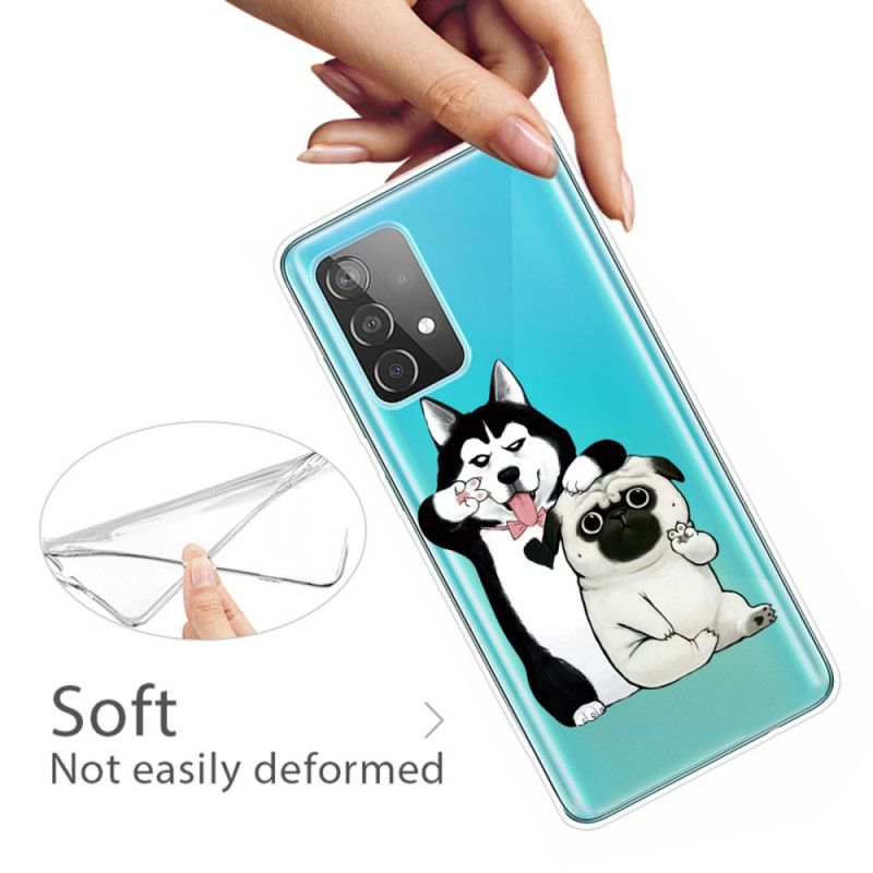 Cover for Samsung Galaxy A72 4G / A72 5G Sjove Hunde