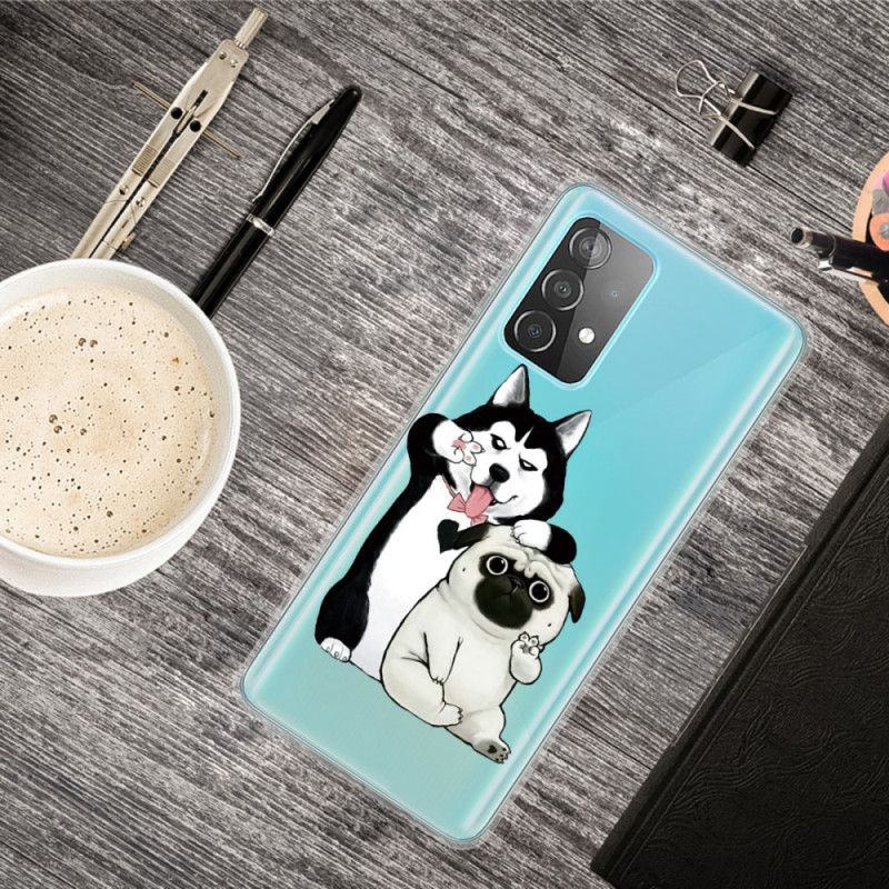 Cover for Samsung Galaxy A72 4G / A72 5G Sjove Hunde