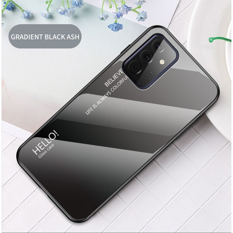 Cover for Samsung Galaxy A72 4G / A72 5G Sort Hej Hærdet Glas