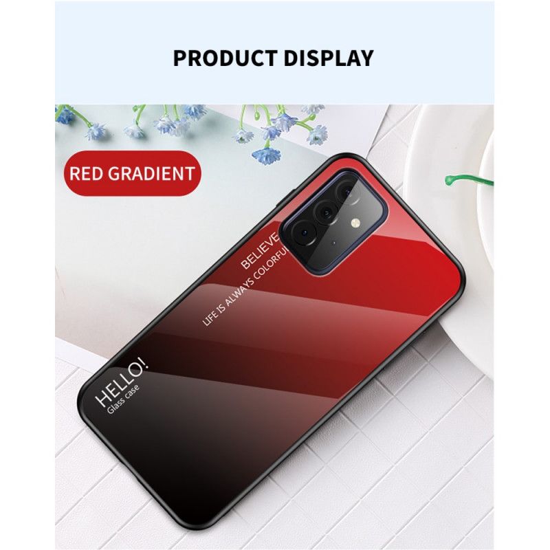 Cover for Samsung Galaxy A72 4G / A72 5G Sort Hej Hærdet Glas