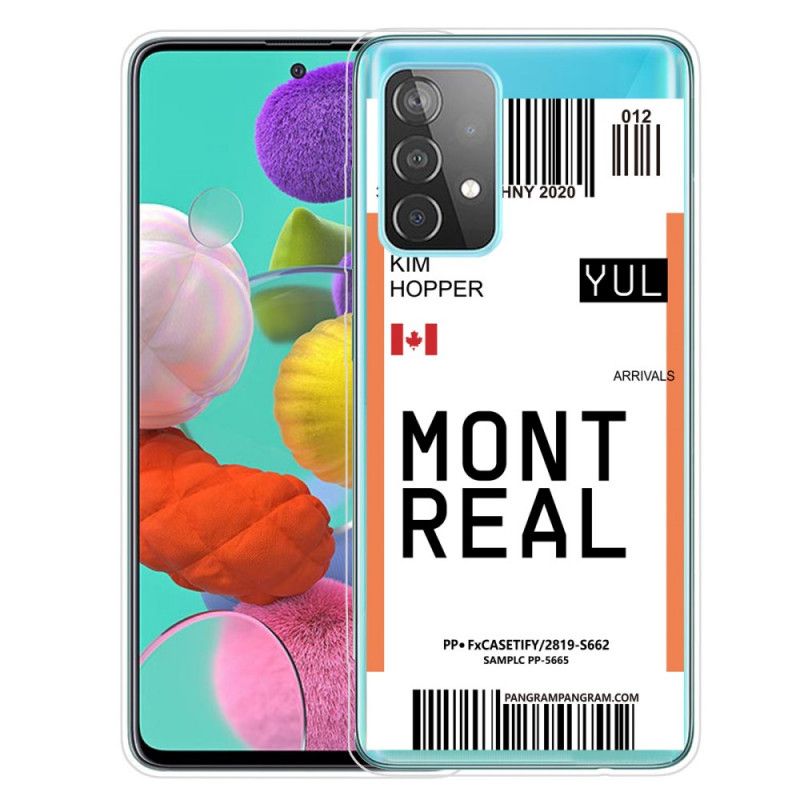 Cover Samsung Galaxy A72 4G / A72 5G Boardingkort Til Montreal