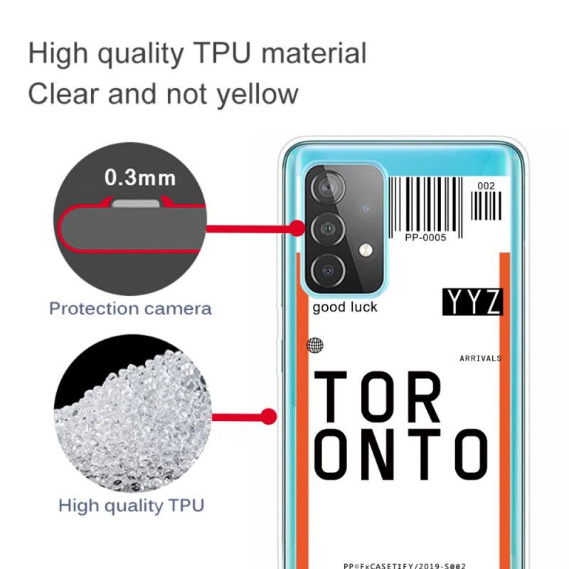 Cover Samsung Galaxy A72 4G / A72 5G Boardingkort Til Toronto