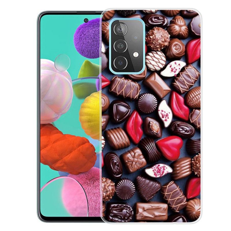 Cover Samsung Galaxy A72 4G / A72 5G Brun Fleksibel Chokolade Beskyttelse