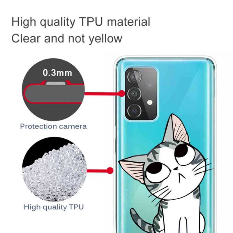 Cover Samsung Galaxy A72 4G / A72 5G Charmerende Kat