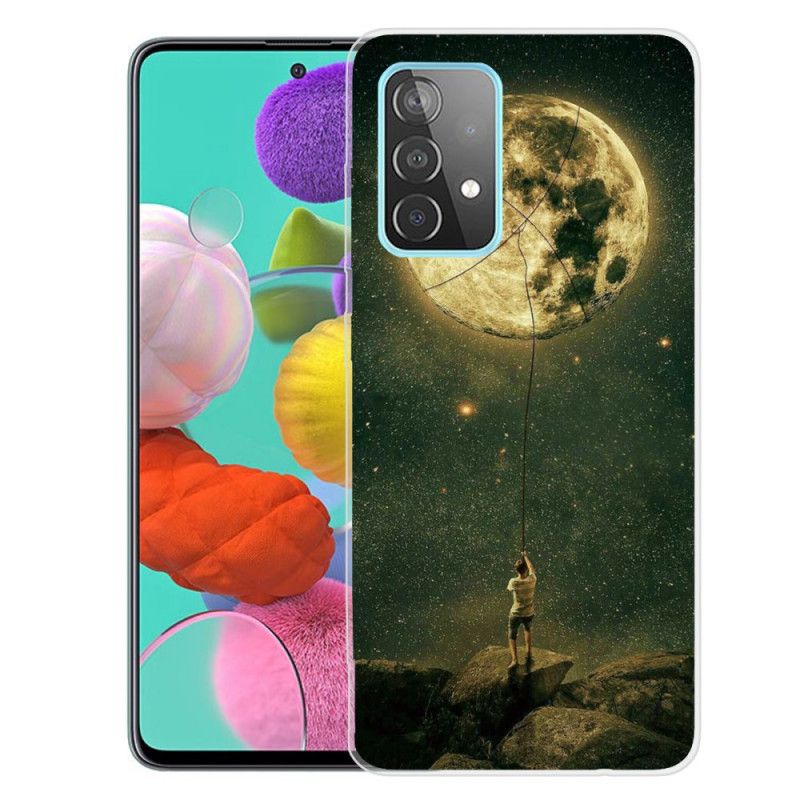 Cover Samsung Galaxy A72 4G / A72 5G Fleksibel Mand Til Månen