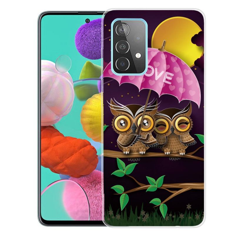 Cover Samsung Galaxy A72 4G / A72 5G Fleksible Kærlighedsugler