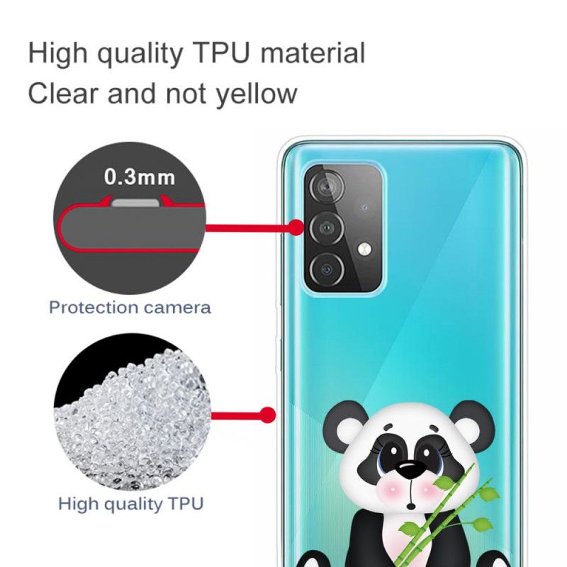 Cover Samsung Galaxy A72 4G / A72 5G Gennemsigtig Trist Panda