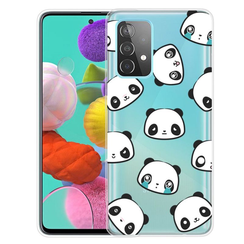 Cover Samsung Galaxy A72 4G / A72 5G Gennemsigtige Sentimentale Pandaer