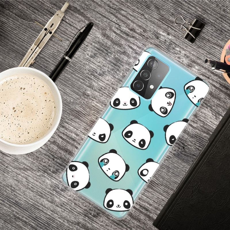 Cover Samsung Galaxy A72 4G / A72 5G Gennemsigtige Sentimentale Pandaer