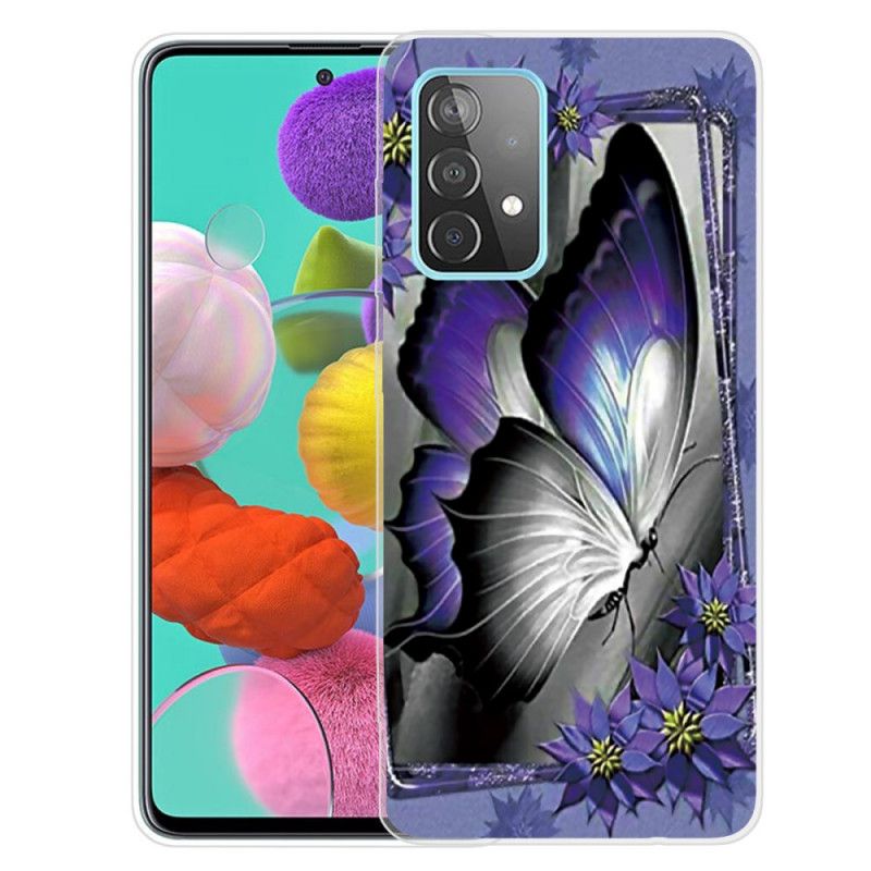 Cover Samsung Galaxy A72 4G / A72 5G Kongelig Sommerfugl Beskyttelse