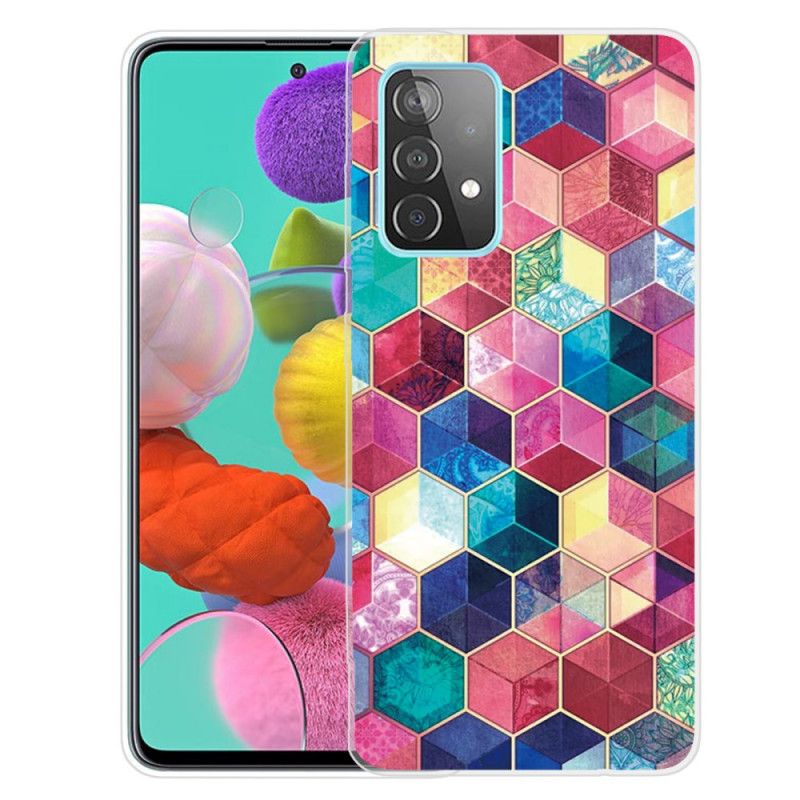 Cover Samsung Galaxy A72 4G / A72 5G Lyserød Maleri