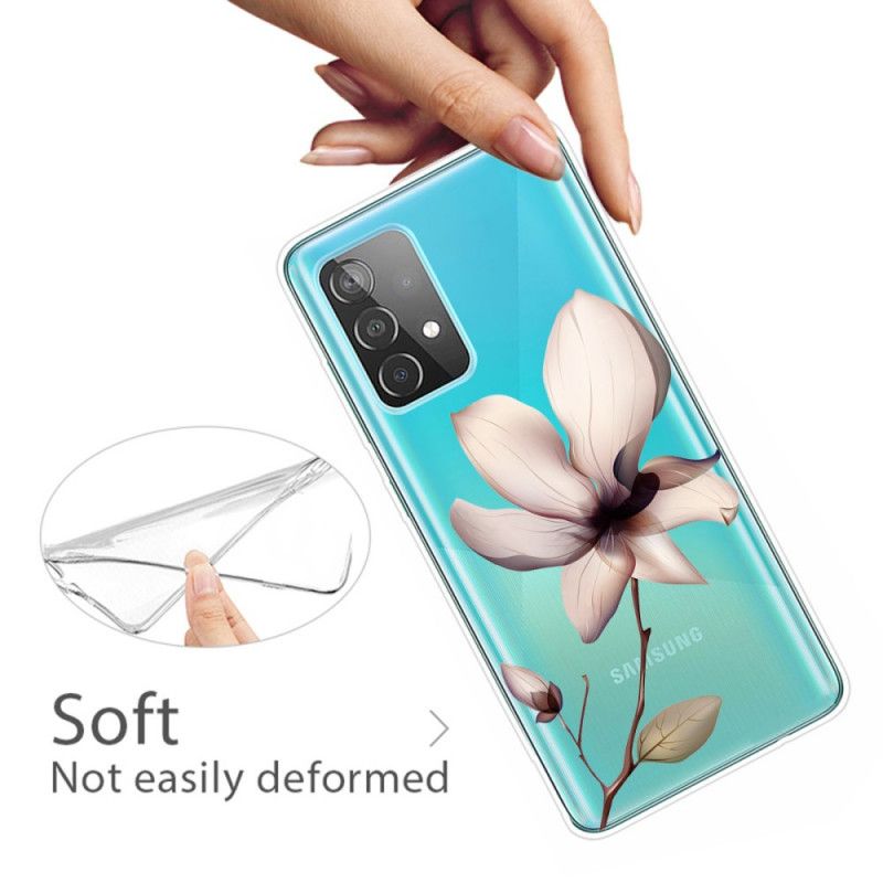 Cover Samsung Galaxy A72 4G / A72 5G Lyserød Premium Blomster Beskyttelse