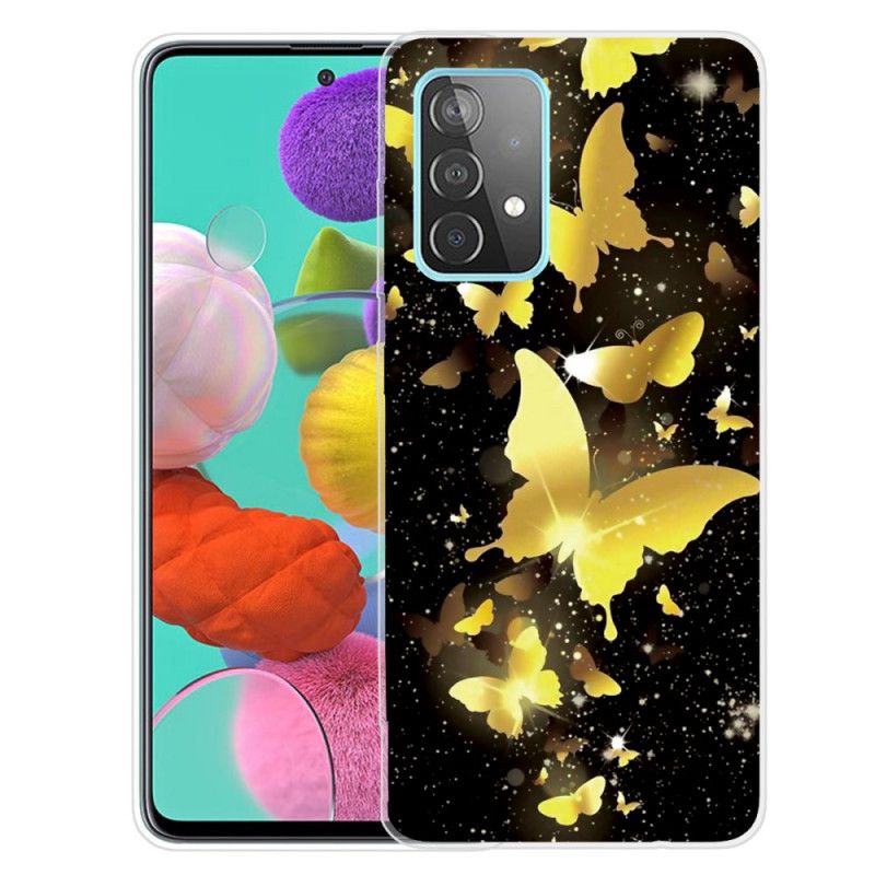 Cover Samsung Galaxy A72 4G / A72 5G Lyserød Sommerfugle Sommerfugle Beskyttelse