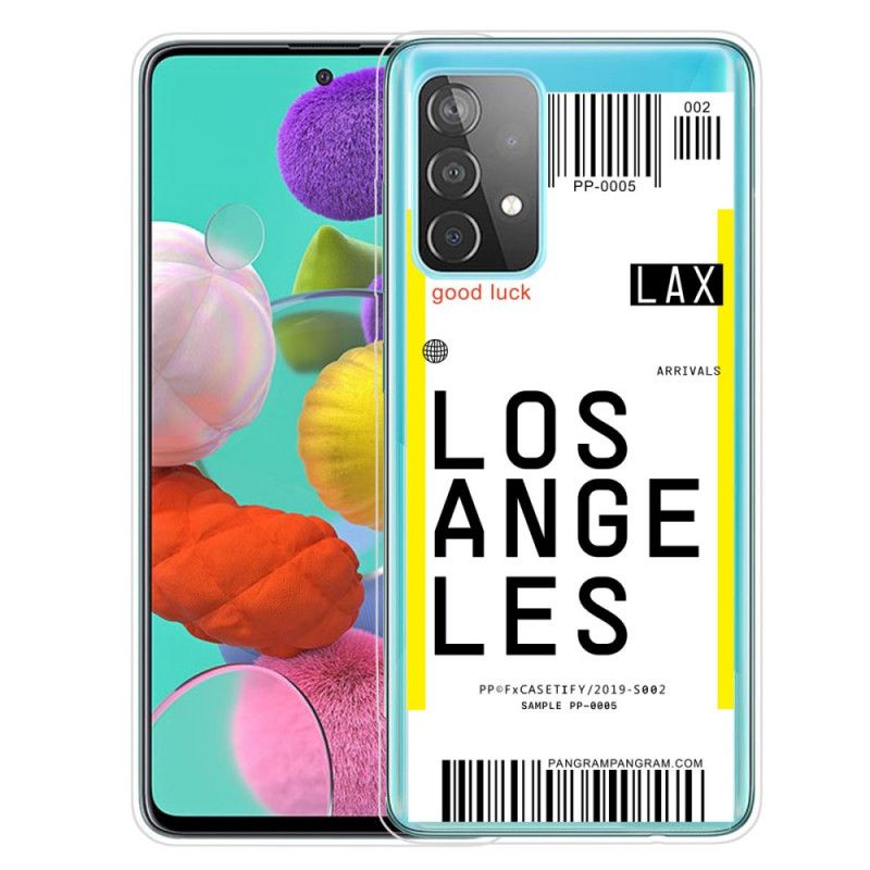 Cover Samsung Galaxy A72 4G / A72 5G Mobilcover Boardingkort Til Los Angeles