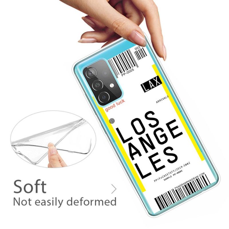 Cover Samsung Galaxy A72 4G / A72 5G Mobilcover Boardingkort Til Los Angeles