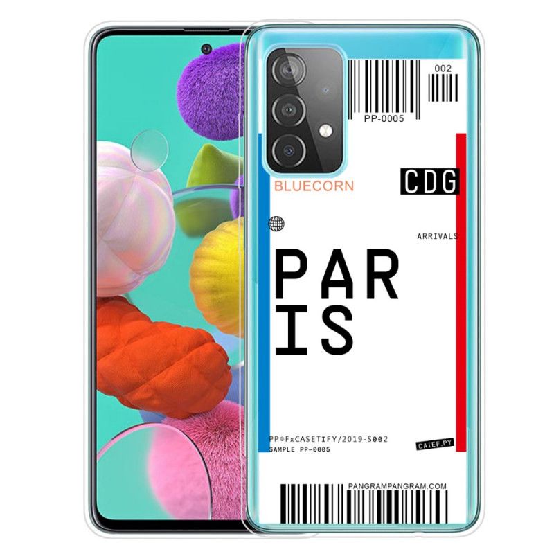 Cover Samsung Galaxy A72 4G / A72 5G Mobilcover Boardingkort Til Paris