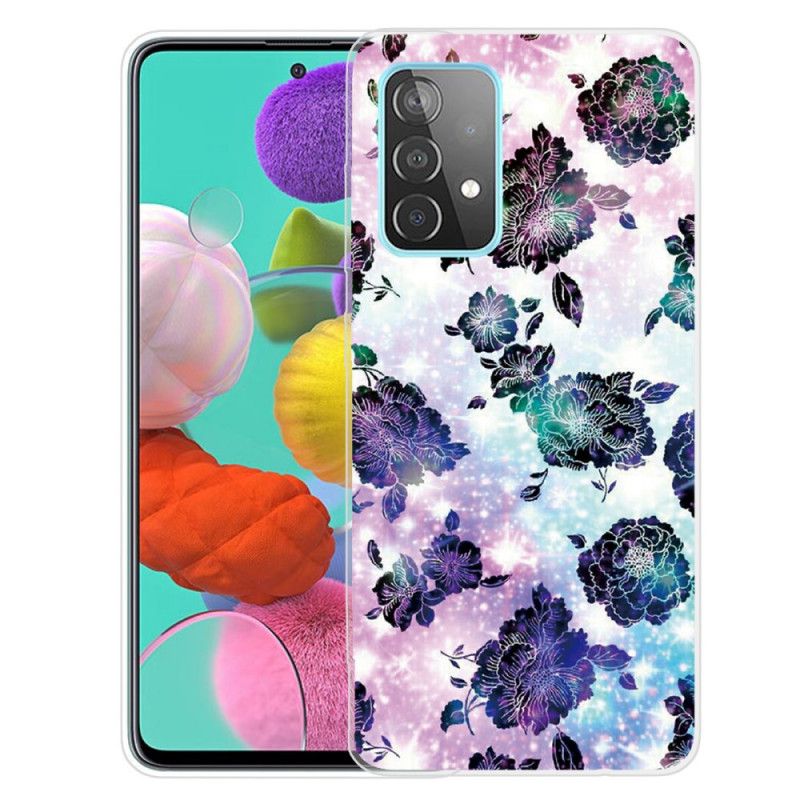 Cover Samsung Galaxy A72 4G / A72 5G Mobilcover Farverige Vintage Blomster