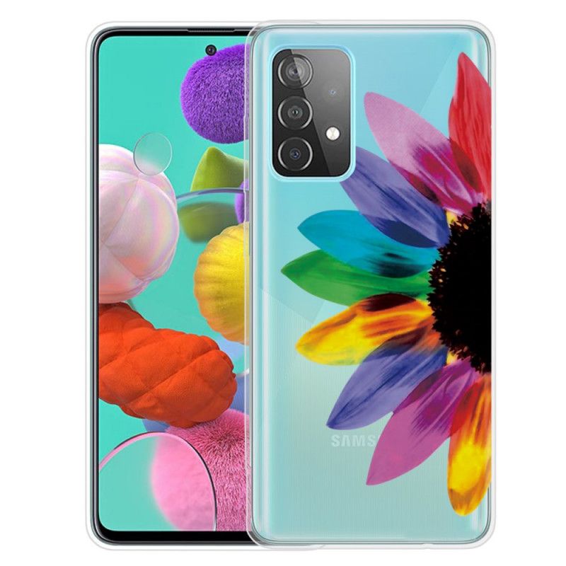 Cover Samsung Galaxy A72 4G / A72 5G Mobilcover Farvet Blomst