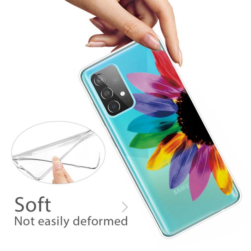 Cover Samsung Galaxy A72 4G / A72 5G Mobilcover Farvet Blomst