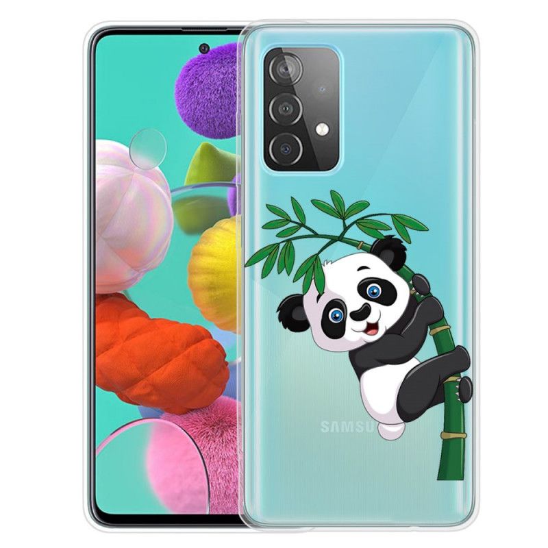 Cover Samsung Galaxy A72 4G / A72 5G Mobilcover Panda På Bambus