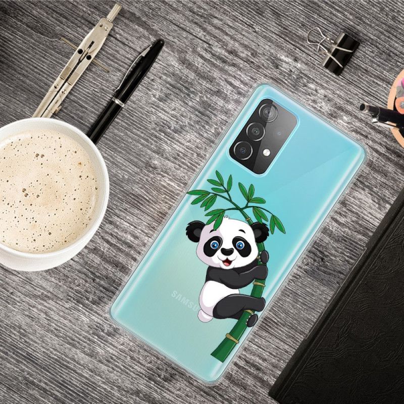 Cover Samsung Galaxy A72 4G / A72 5G Mobilcover Panda På Bambus