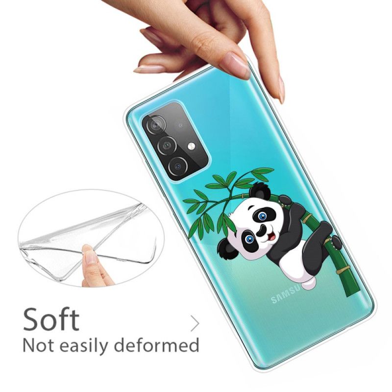 Cover Samsung Galaxy A72 4G / A72 5G Mobilcover Panda På Bambus