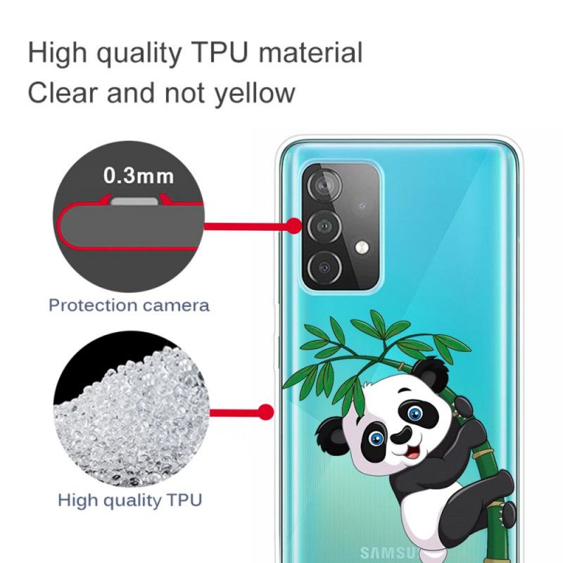 Cover Samsung Galaxy A72 4G / A72 5G Mobilcover Panda På Bambus