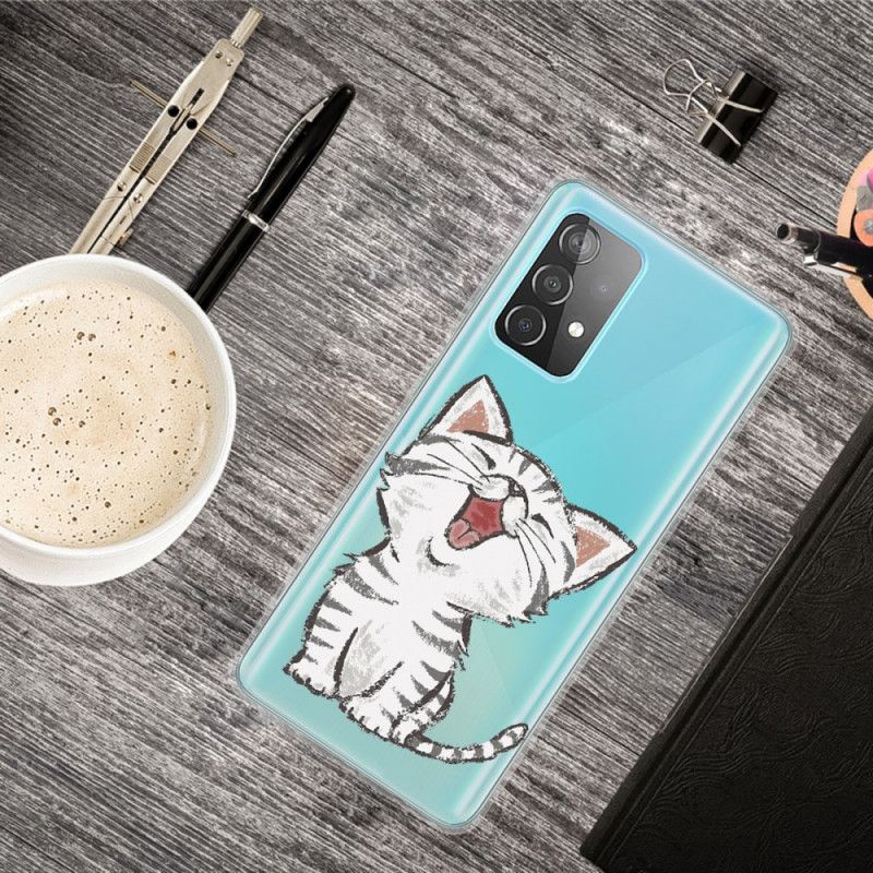 Cover Samsung Galaxy A72 4G / A72 5G Mobilcover Sød Kat