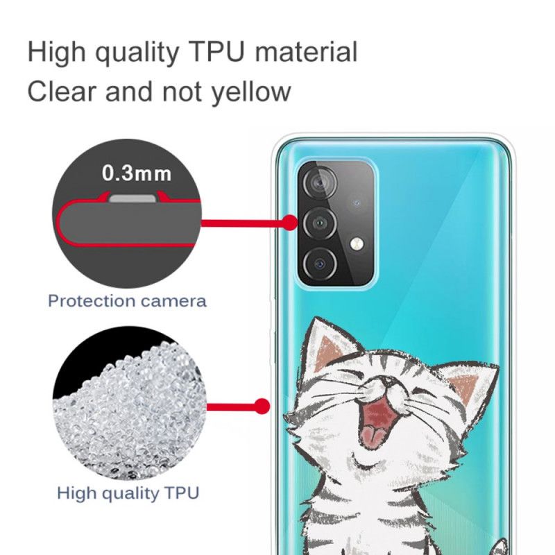 Cover Samsung Galaxy A72 4G / A72 5G Mobilcover Sød Kat