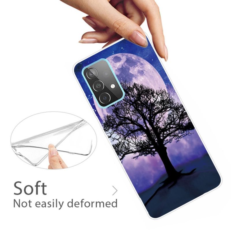 Cover Samsung Galaxy A72 4G / A72 5G Mobilcover Træ Og Måne