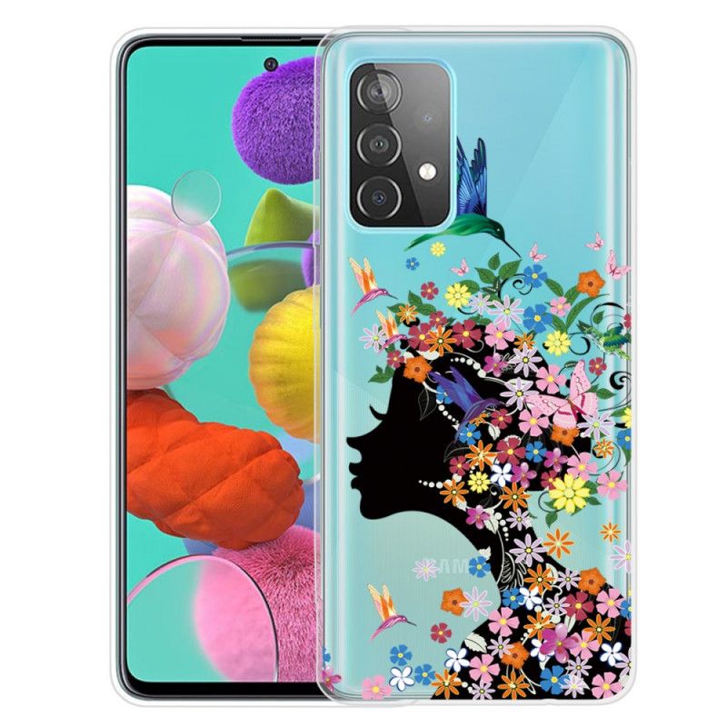 Cover Samsung Galaxy A72 4G / A72 5G Smukt Blomsterhoved