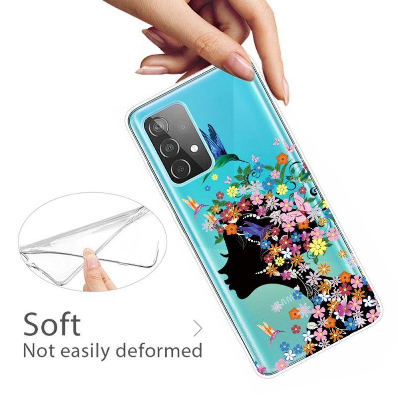 Cover Samsung Galaxy A72 4G / A72 5G Smukt Blomsterhoved