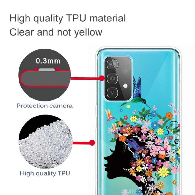 Cover Samsung Galaxy A72 4G / A72 5G Smukt Blomsterhoved