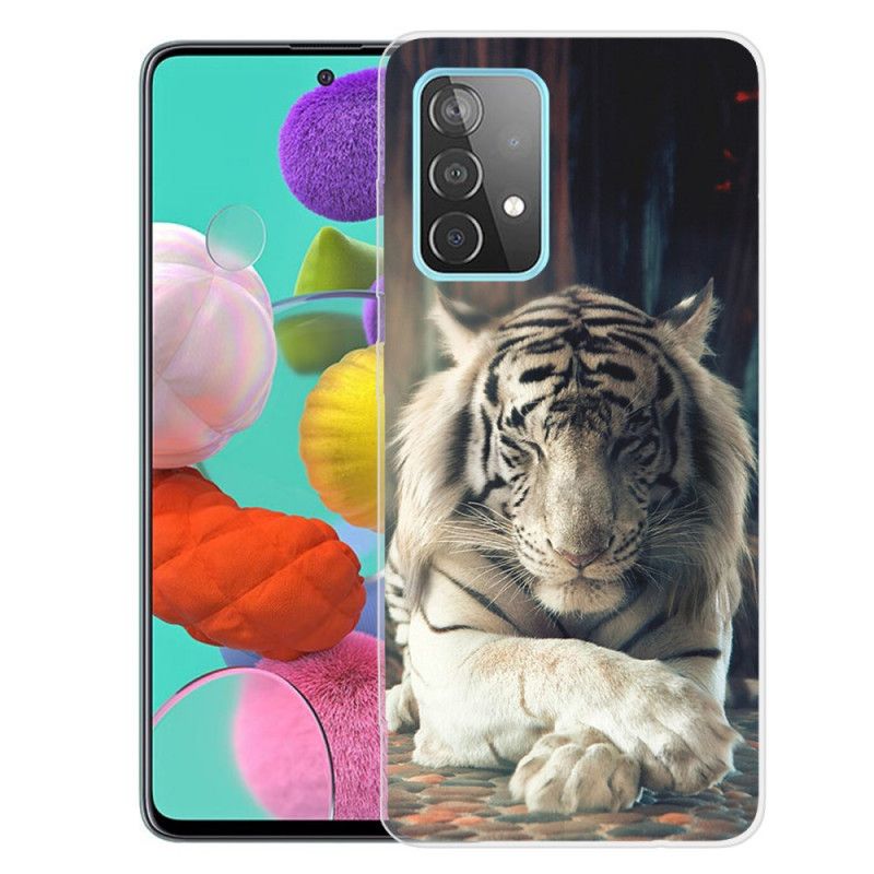 Cover Samsung Galaxy A72 4G / A72 5G Sort Fleksibel Tiger