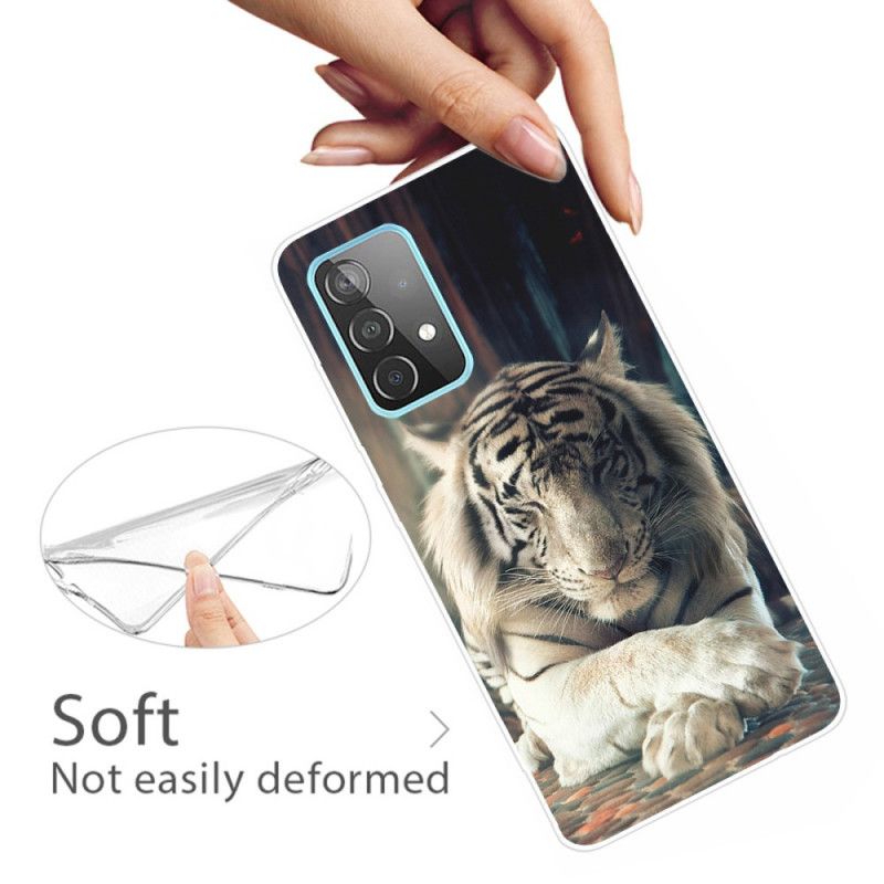 Cover Samsung Galaxy A72 4G / A72 5G Sort Fleksibel Tiger